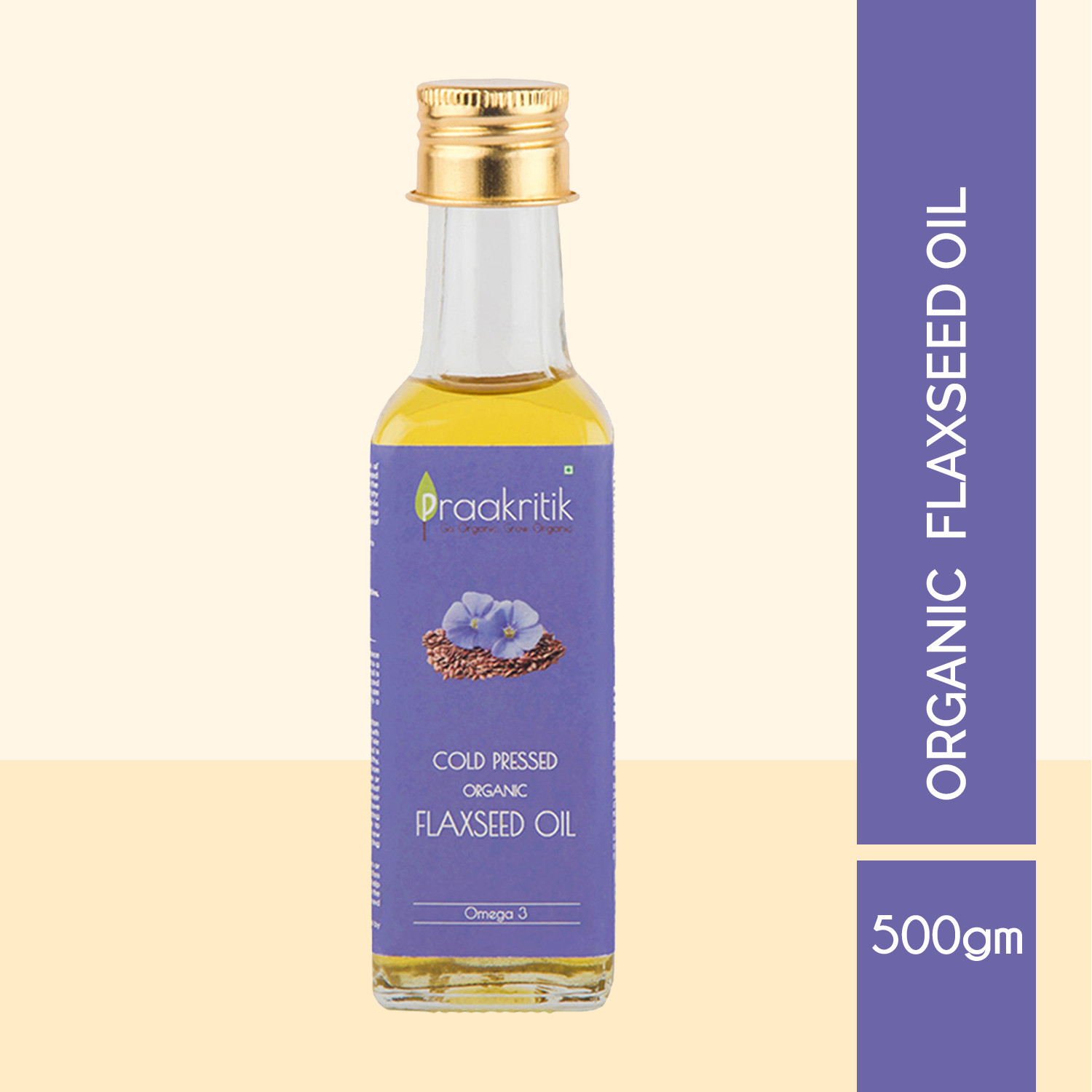 Cold pressed flaxseed oil | 500 ml | Praakritik